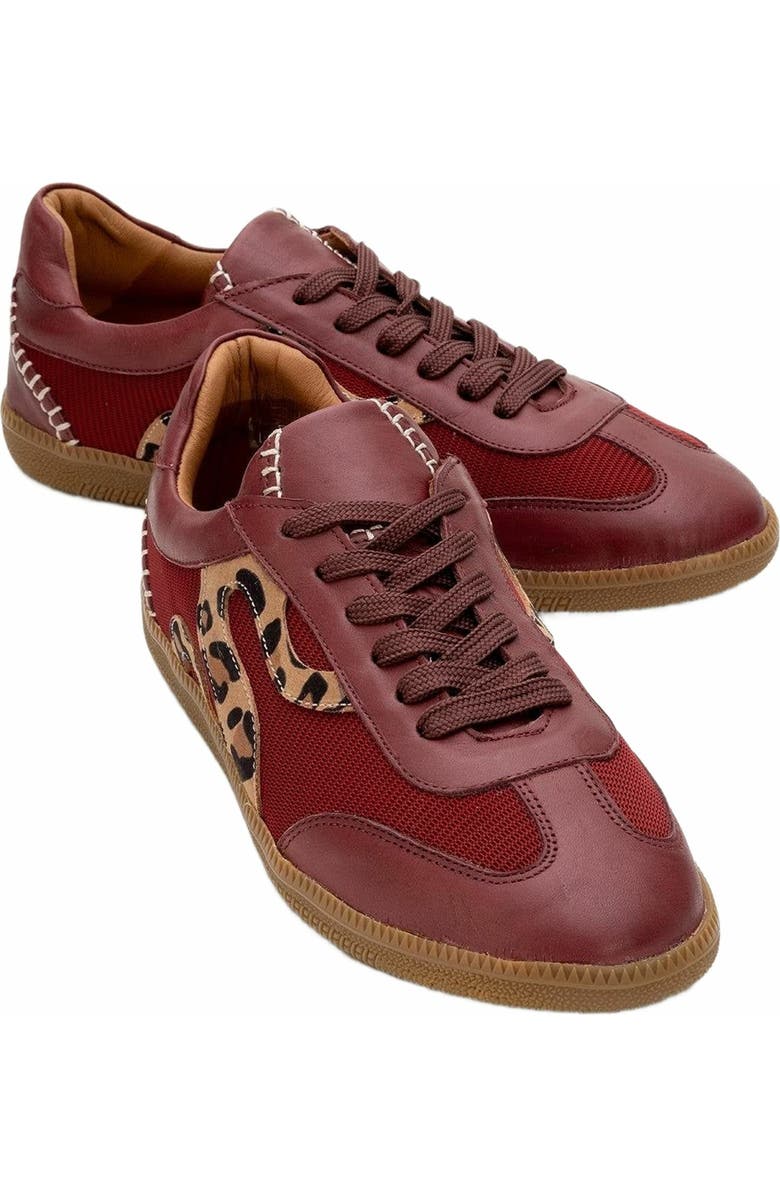 Forever & Always Shoes Perry Leather Sneakers, Main, color, Burgundy Leather