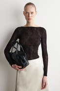 COS Floral-jacquard Lace Top