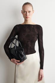 COS Floral-jacquard Lace Top