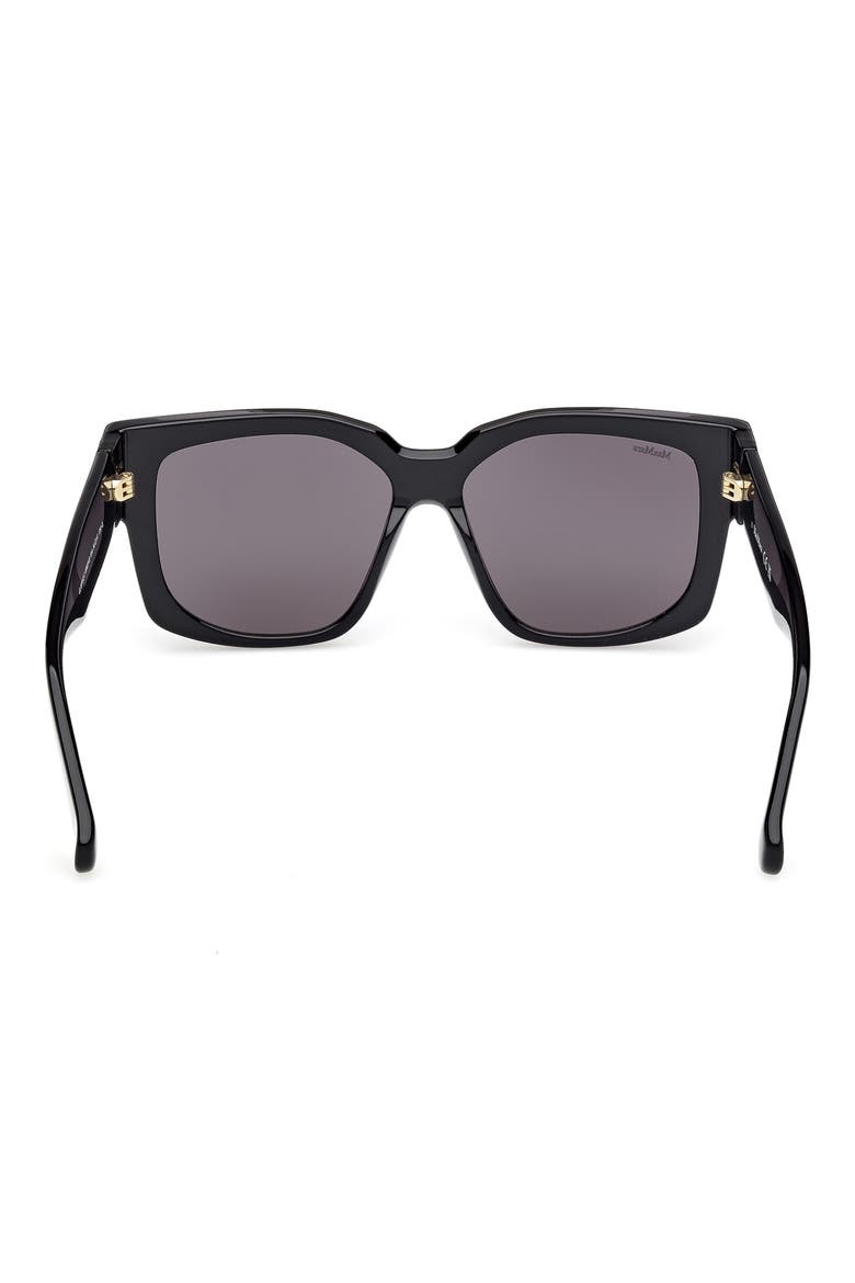 Glimpse 54mm Round Sunglasses, Alternate, color, SHINY BLACK/ SMOKE LENSES