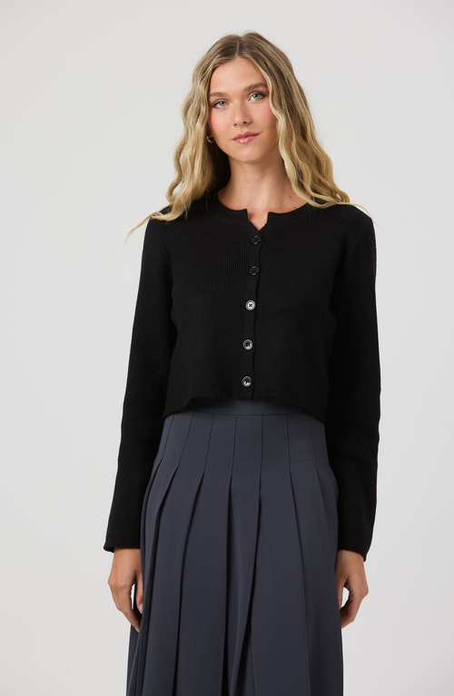By Tess Collection Carine Cardigan In Black