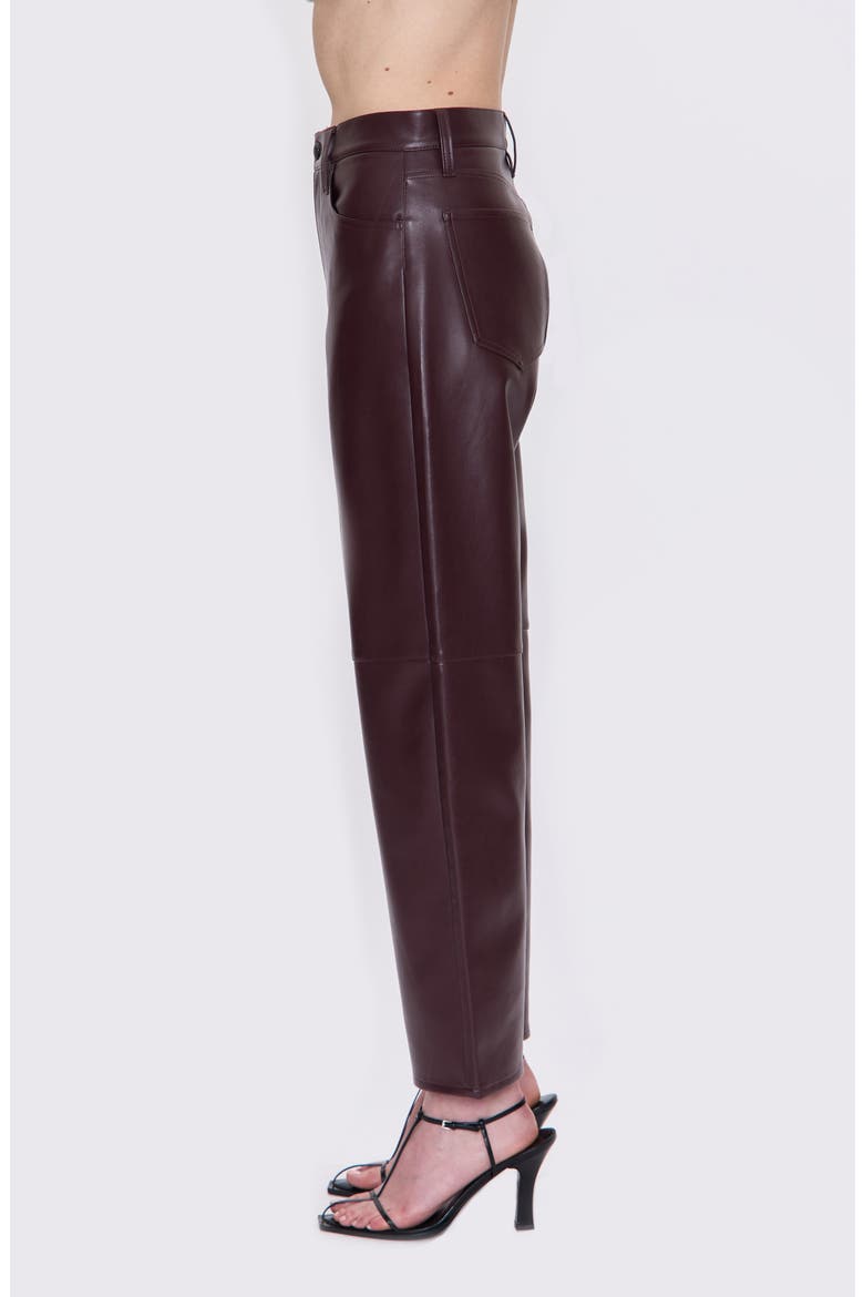 Jett Faux Leather Wide Leg Pants, Alternate, color, CABERNET