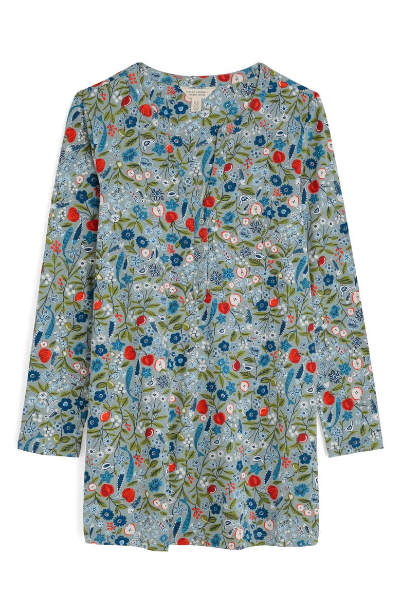 Seasalt Cornwall Moon Window Floral Organic Cotton Tunic, Alternate, color, Still Life Sea Holly