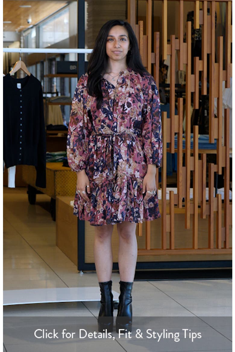 Elvia Tie Waist Long Sleeve Minidress video