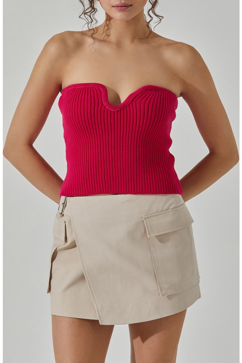 Kailess Strapless Sweater, Main, color, MAGENTA