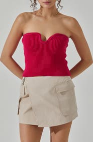 ASTR the Label Kailess Strapless Sweater