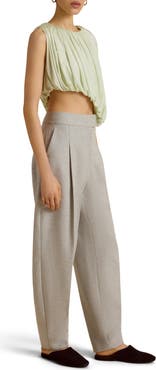 Marina Moscone Gathered Draped Top