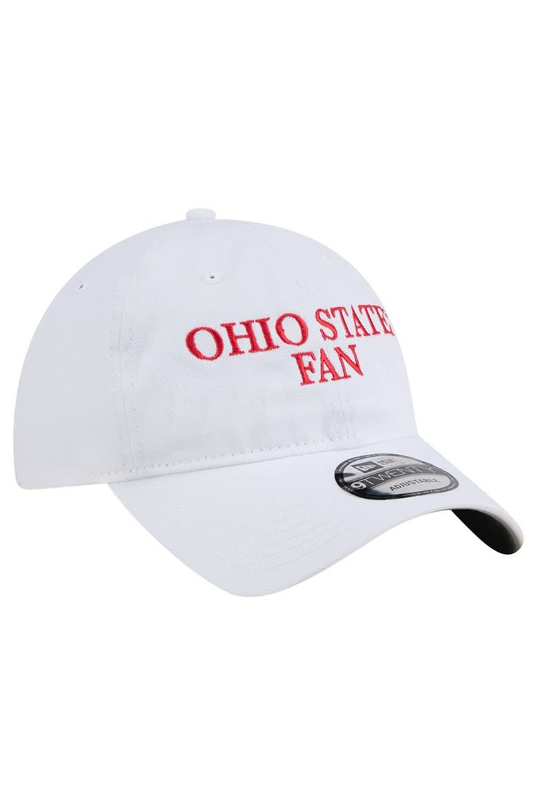 Men's New Era White Ohio State Buckeyes Fan 9TWENTY Adjustable Hat, Alternate, color, White