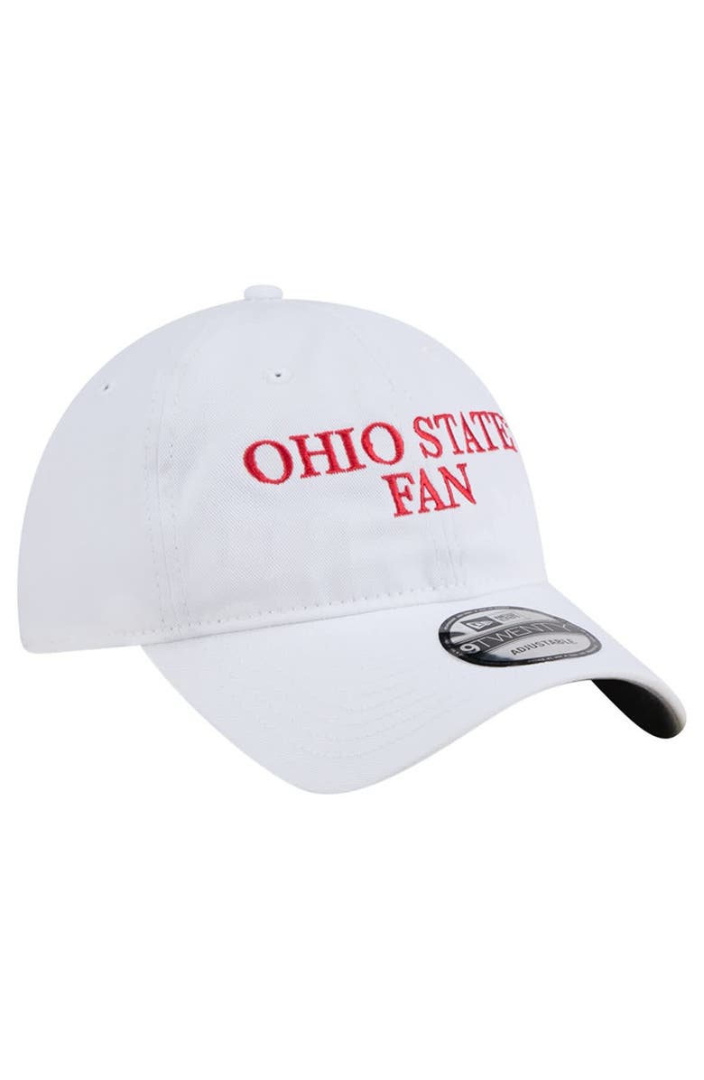 New Era Men's New Era White Ohio State Buckeyes Fan 9TWENTY Adjustable Hat, Alternate, color, White