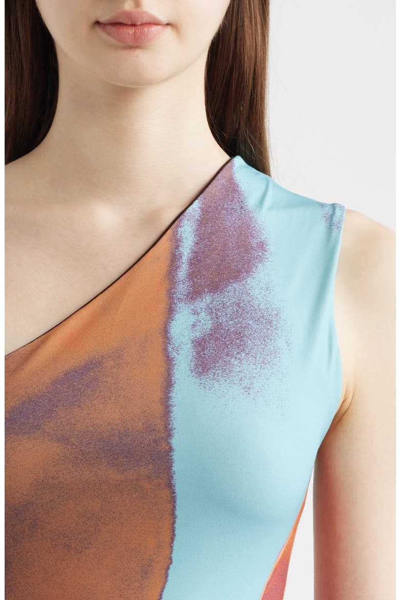 Besos One Shoulder Asymmetric Top, Alternate, color, TURQUOISE