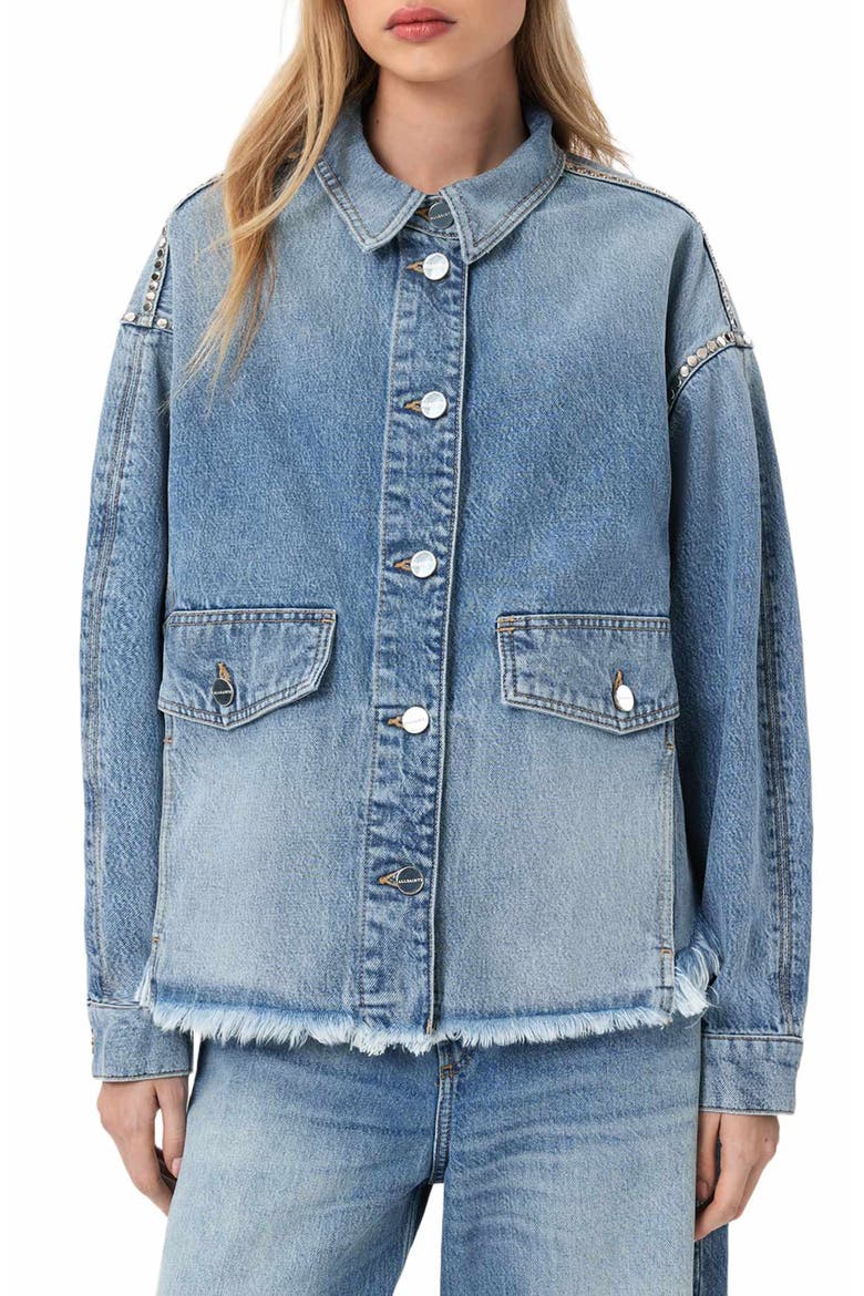 Hettie Stud Shacket, Main, color, VINTAGE INDIGO