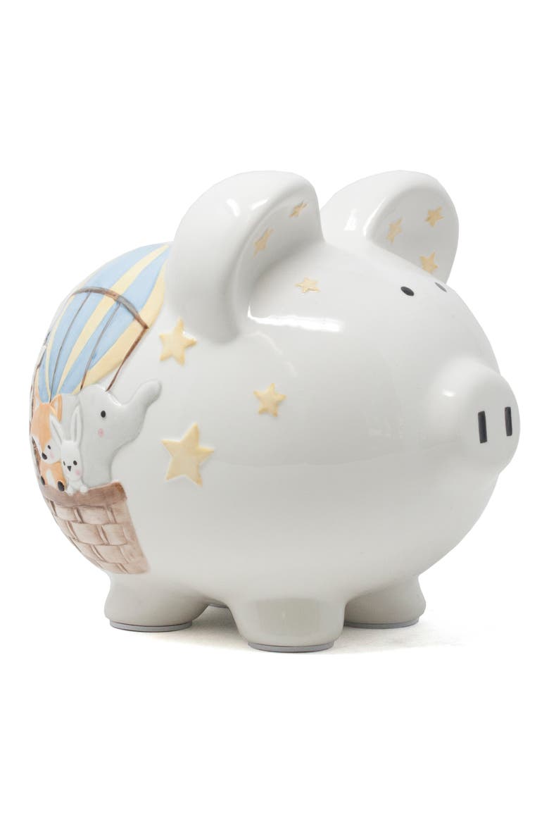 Hot Air Balloon Ceramic Piggy Bank, Main, color, NONE