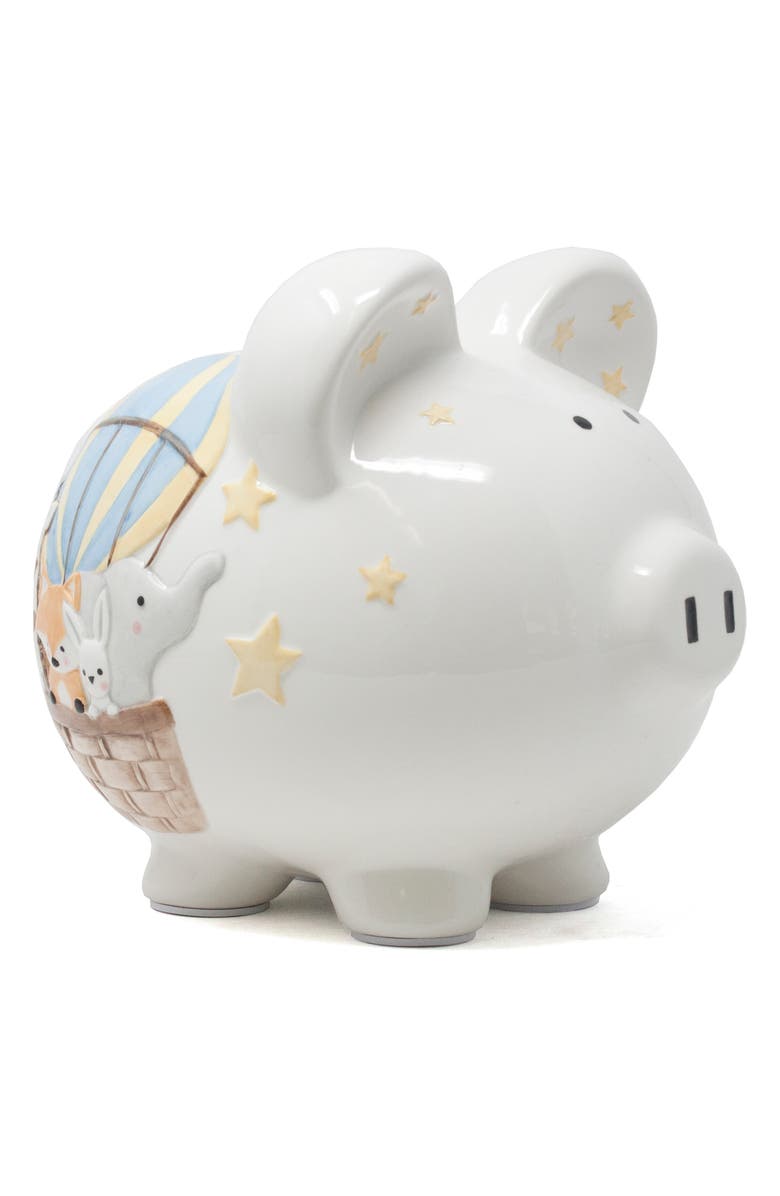 Child to Cherish Hot Air Balloon Ceramic Piggy Bank, Main, color,