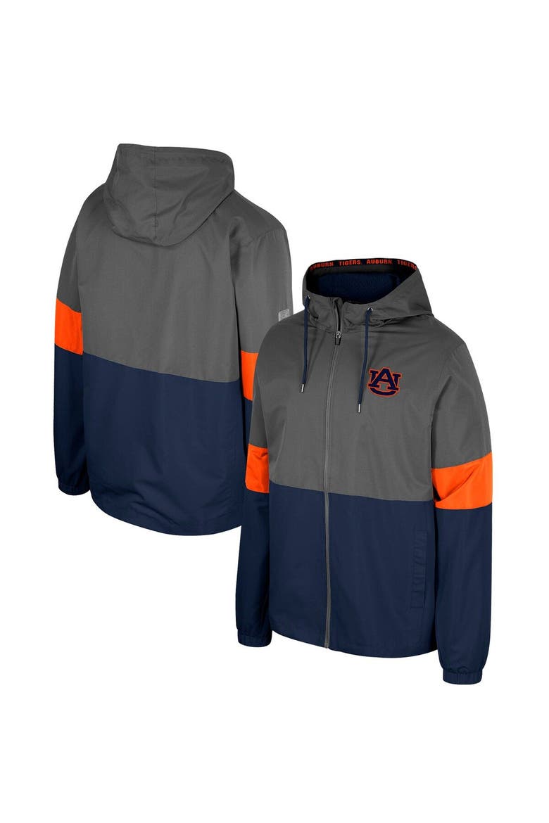 Men's Colosseum Charcoal Auburn Tigers Miles Full-Zip Jacket, Alternate, color, Charcoal