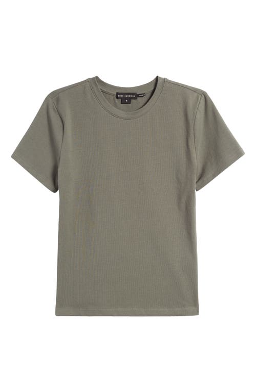 Shop Good American Stretch Cotton Baby Tee In Fatigue001