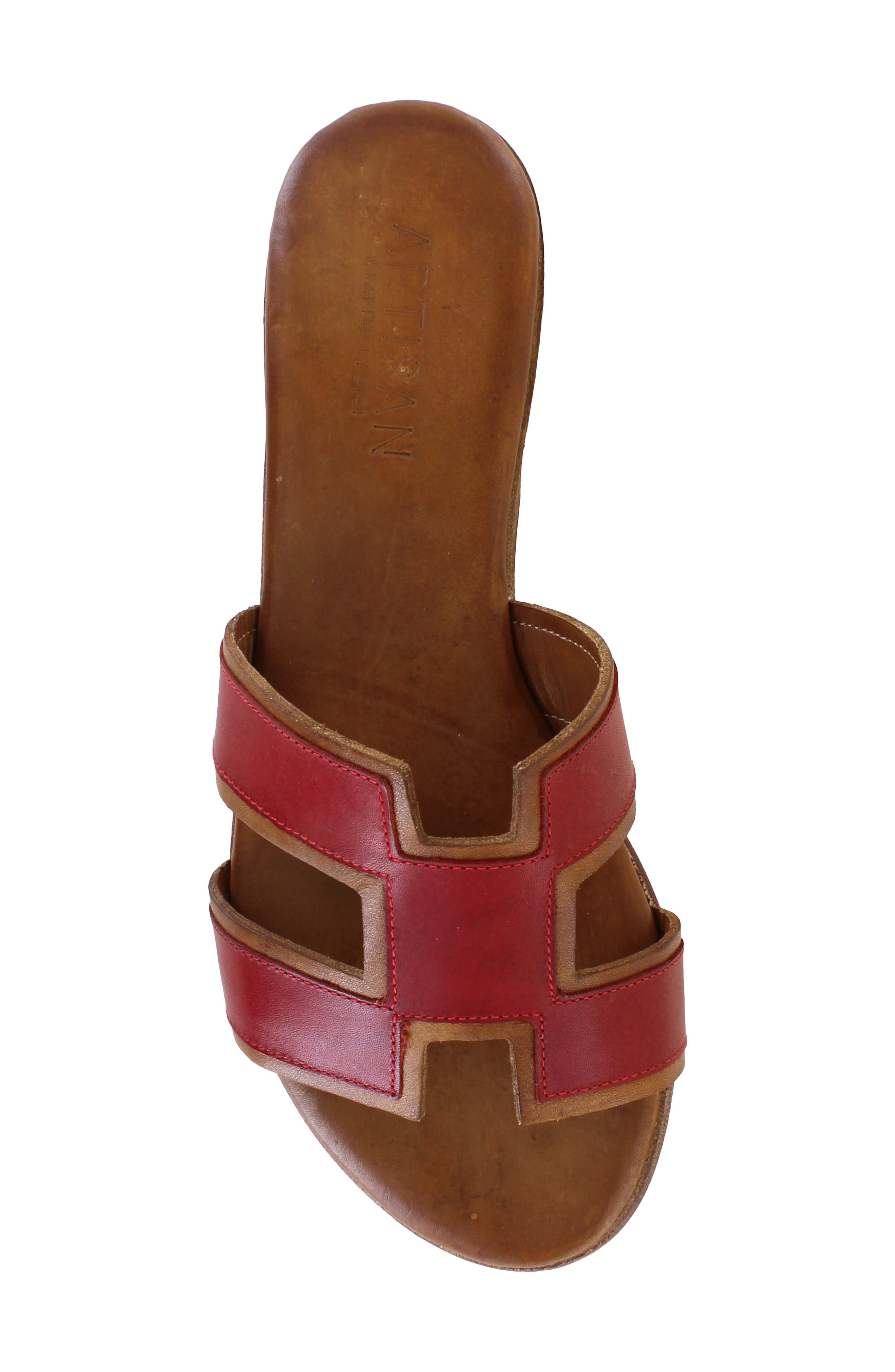 Alitza Leather Sandal, Alternate, color, RED