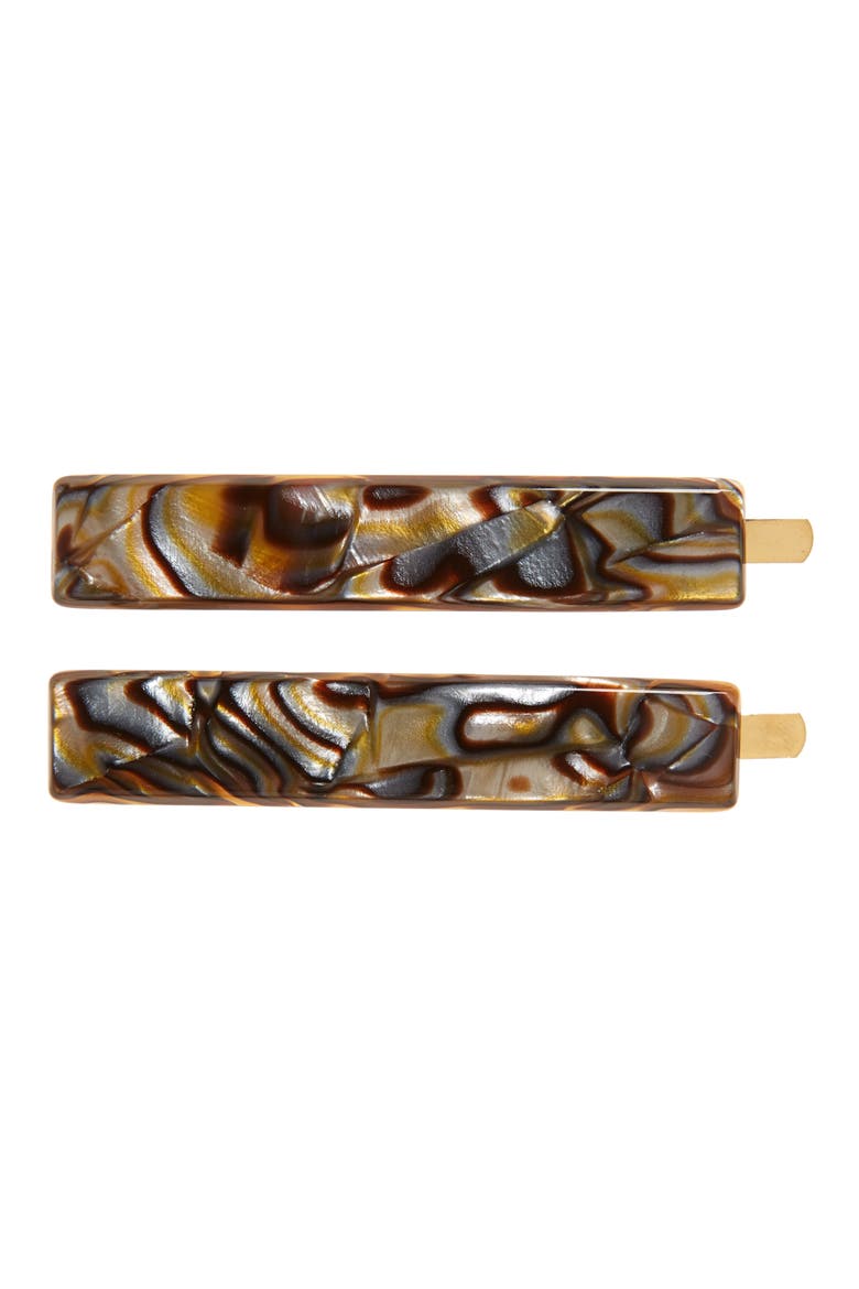 L. Erickson 'Floral Rhapsody' Bobby Pins, Main, color, ONYX
