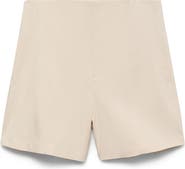 MANGO High Waist Cotton Shorts