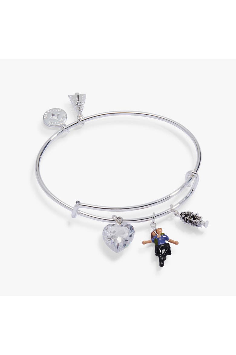 The Twilight Saga Bella & Edward Charm Bangle, Main, color, Silver