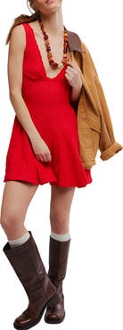 Free People Can't Help It Eyelet Embroidered Minidress