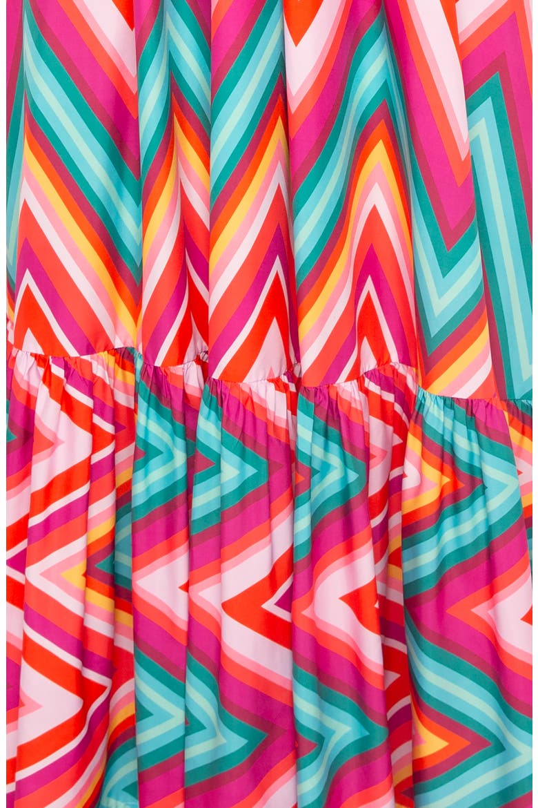 Chevron Print Maxi Dress, Alternate, color, PINK MULTI