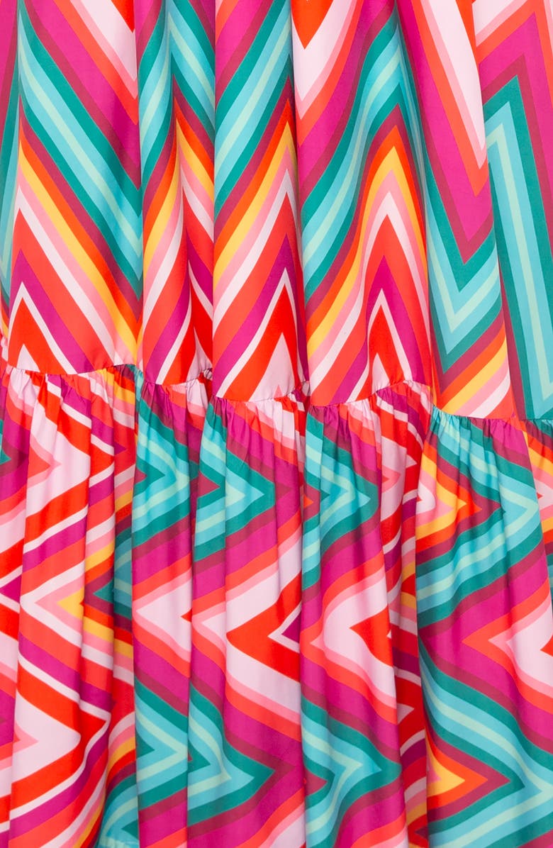 BUXOM COUTURE Chevron Print Maxi Dress, Alternate, color, Pink Multi