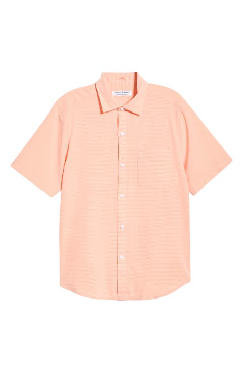 Bahama Coast Sintra Stripe IslandZone® Short Sleeve Button-Up Shirt