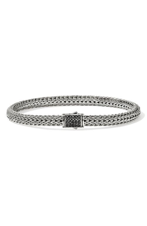 John Hardy Icon Bracelet, Sterling Silver, Pavé, 5mm In Metallic
