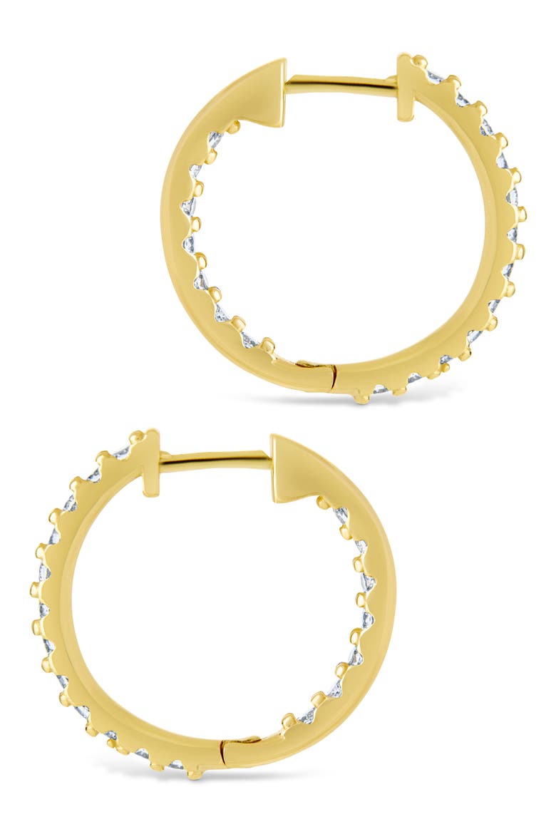 Constance Cubic Zirconia Inside Out Hoop Earrings, Alternate, color, GOLD