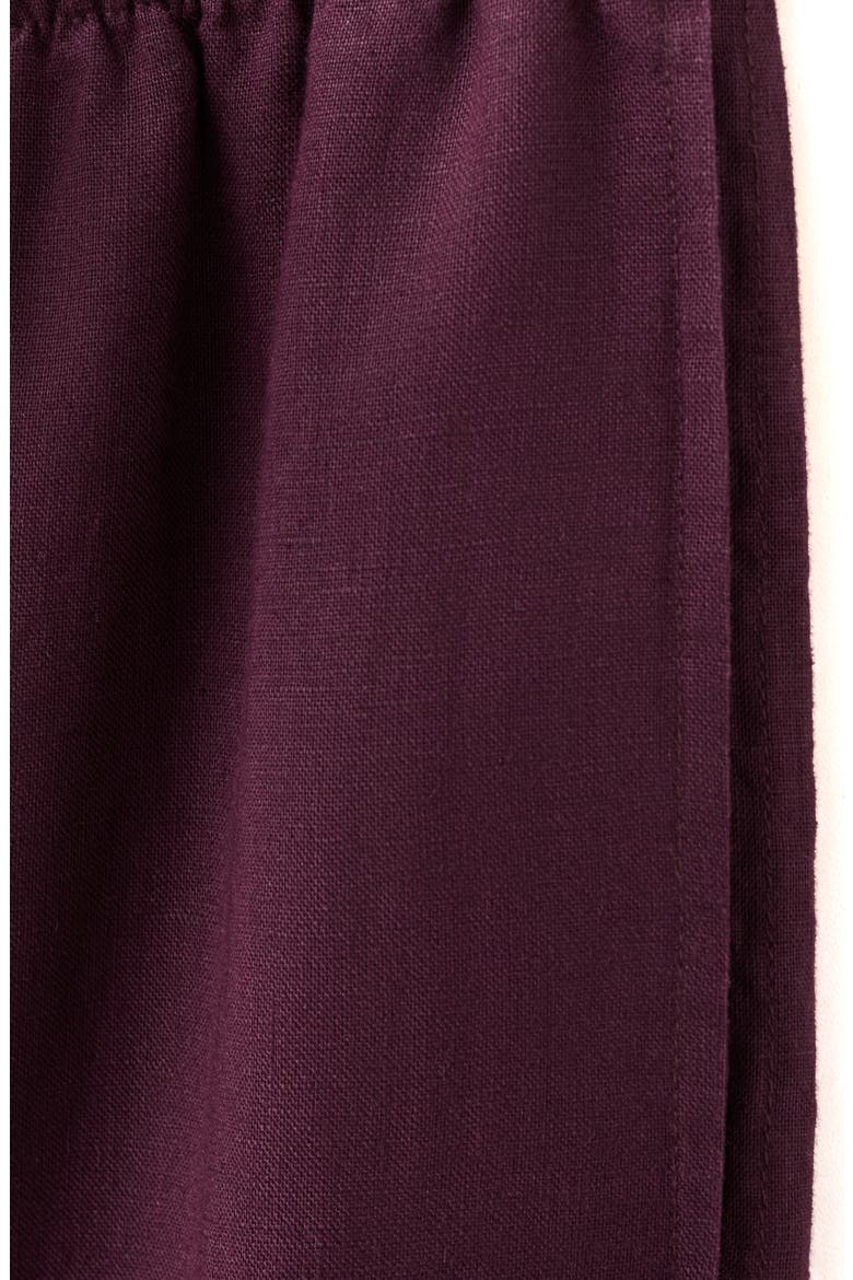 Straight Leg Linen Blend Pants, Alternate, color, PLUM