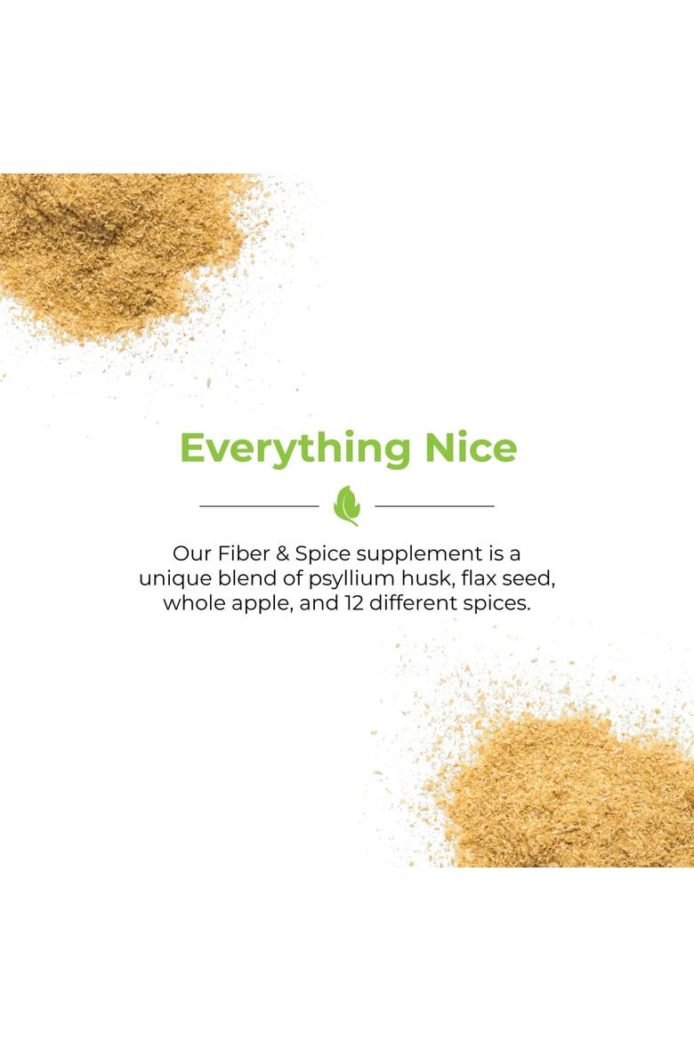 Fiber and Spice Blend with Psyllium Husk Flaxseed Turmeric and Apple, Alternate, color, None