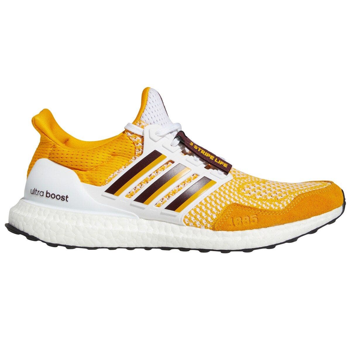 adidas Gold/White Arizona State Sun Devils Ultraboost 1.0 Running Shoe, Alternate, color, 