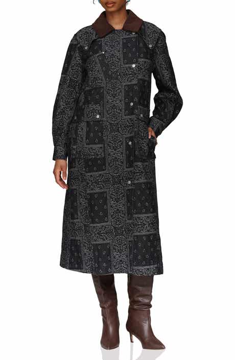 Avec Les Filles Patchwork Asymmetric Utility Coat