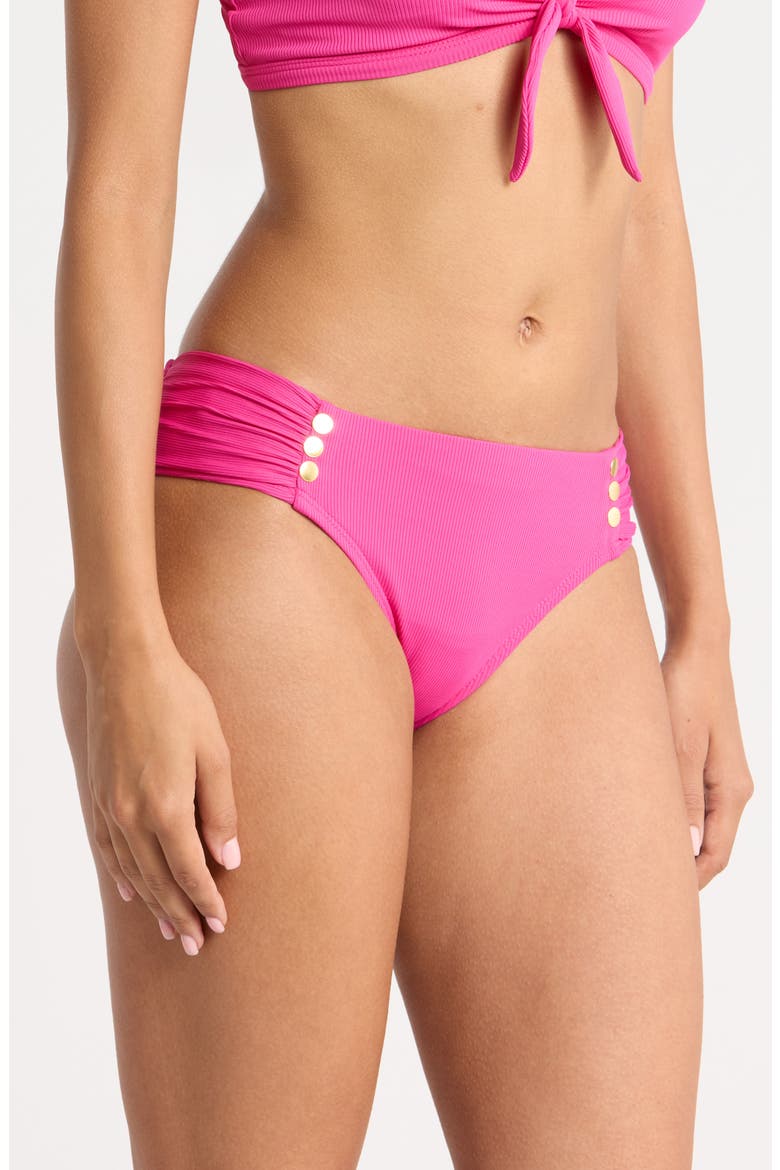 Amy Side Tab Bikini Bottoms, Alternate, color, DRAGON FRUIT