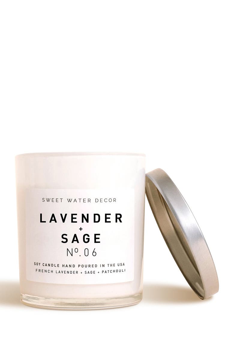 SWEET WATER DECOR Lavender Sage 11 oz. Soy Jar Candle - Set of 2, Alternate, color, 