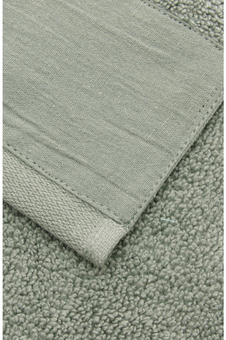 Border 6-Pack Cotton Hand Towels, Alternate, color, GREEN