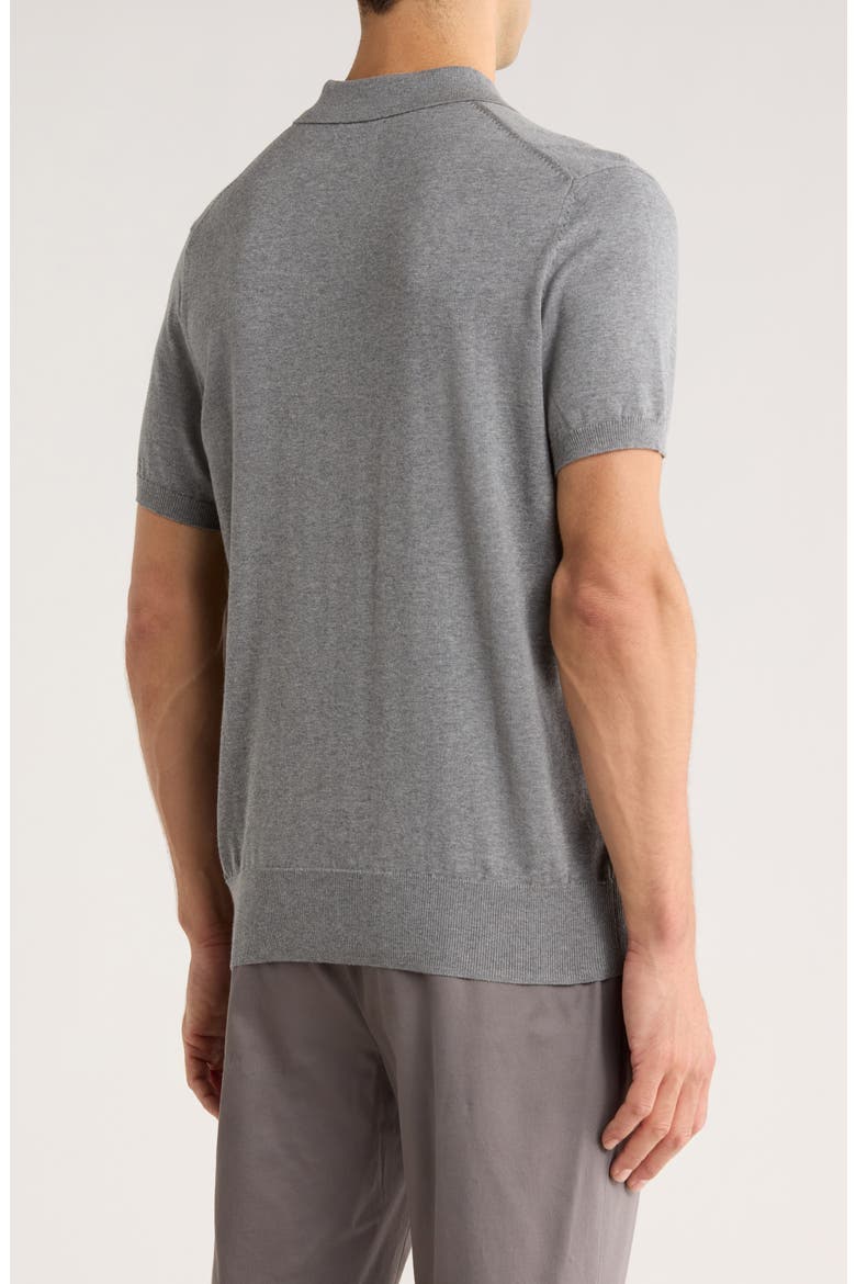 Cotton Knit Polo, Alternate, color, BROOKS CARBON