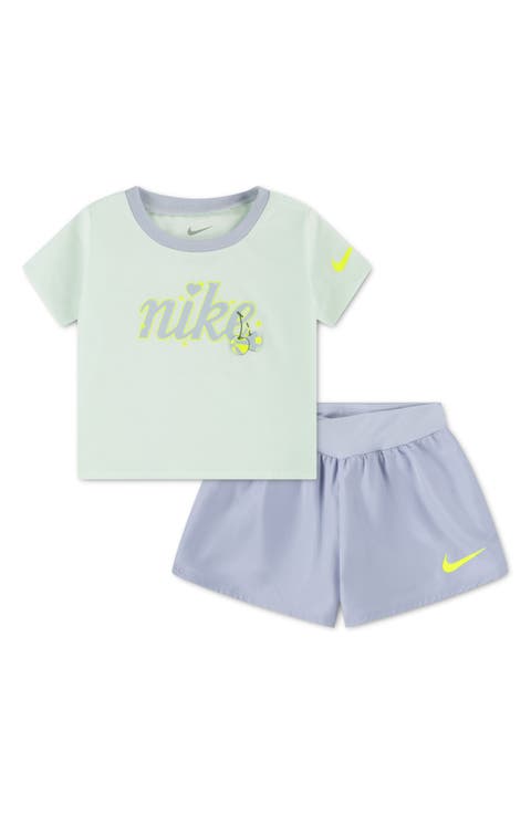 Cotton Blend Graphic T-Shirt & Dri-FIT Crossover Shorts Set