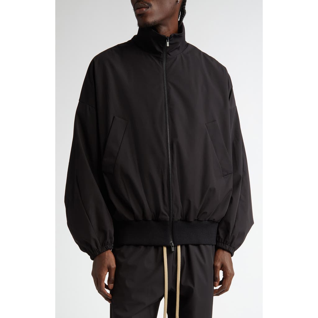 Fear of God Vented Stand Collar Track Jacket in Black