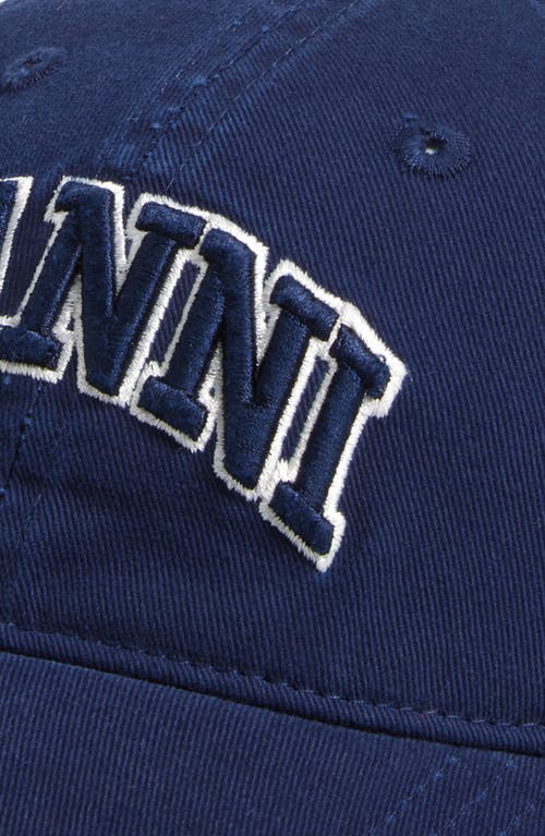 Ganni Canvas Cap In Blue