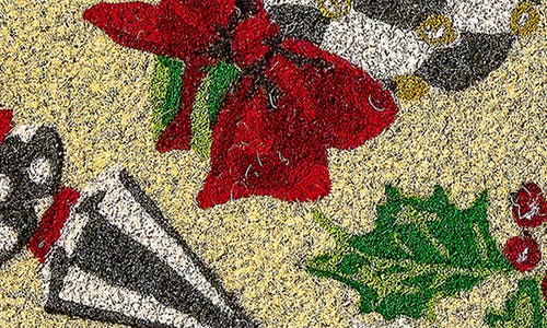 Mackenzie-childs Mackenzie Childs Deck The Halls Doormat In Multi