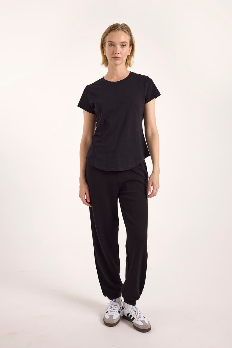 Relaxed Fit Cotton Crew Neck T-shirt, Main, color, Black