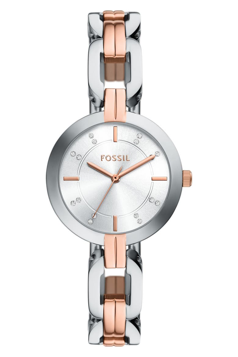 Kerrigan Two-Tone Bracelet Watch, 32mm, Main, color, GUNMETAL