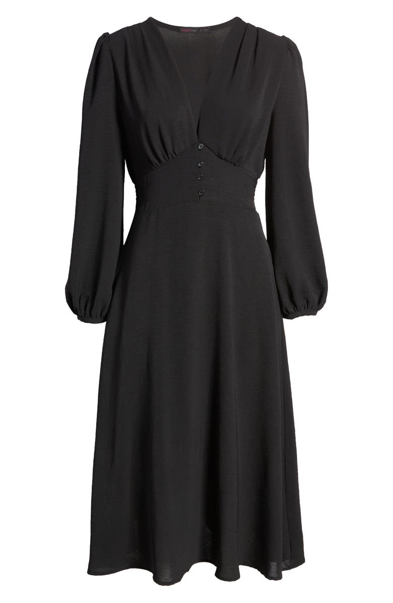 Fraiche by J Empire Waist Long Sleeve Midi Dress, Alternate, color, 