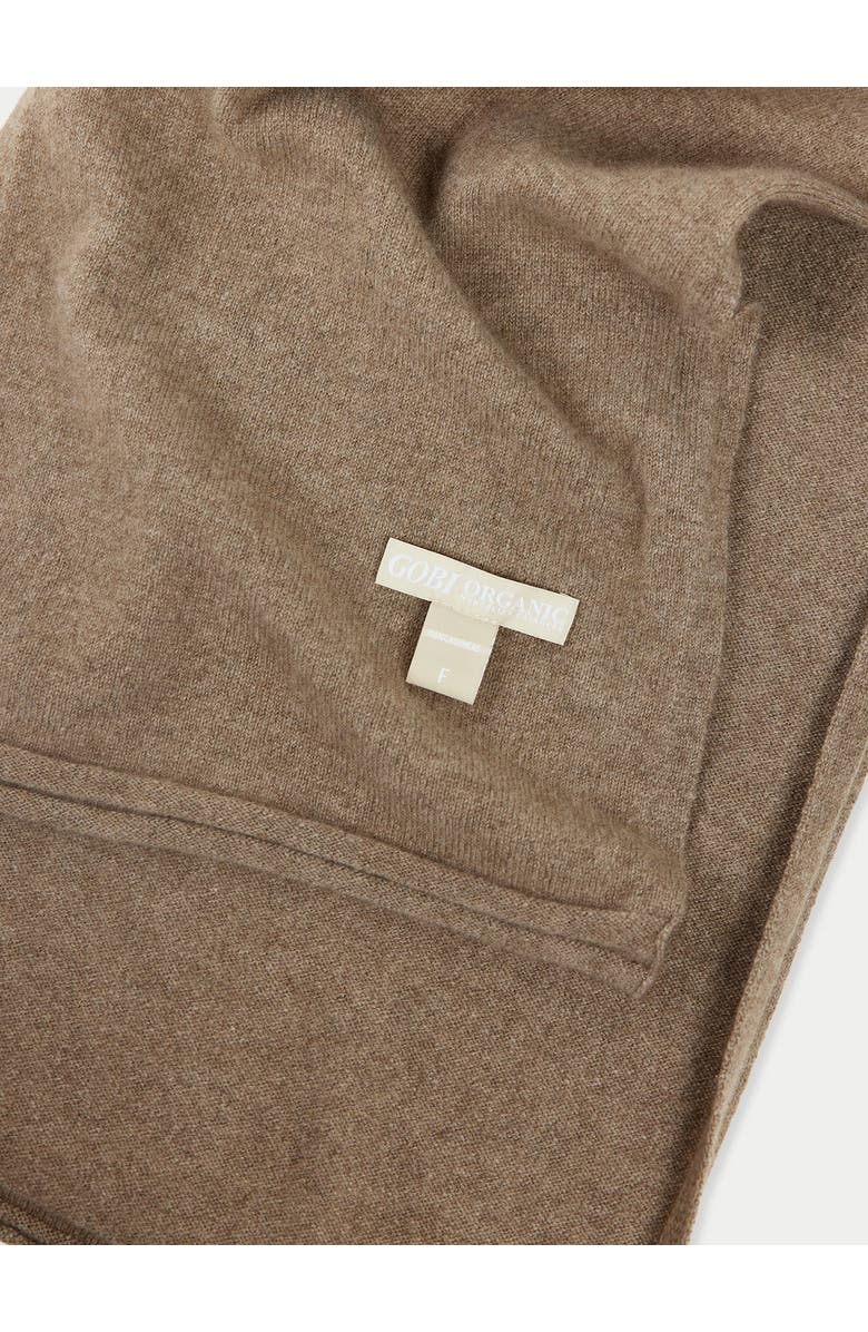 GOBI Mongolian Cashmere Cashmere Jersey Knit scarf, Alternate, color, Taupe
