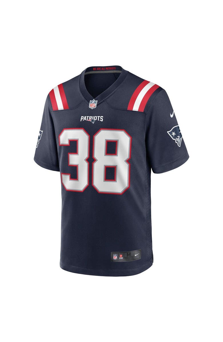 Nike Men's Nike Rhamondre Stevenson Navy New England Patriots Game Jersey, Alternate, color,