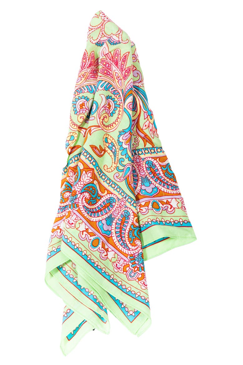Oversized Paisley Scarf, Alternate, color, PASTEL GREEN