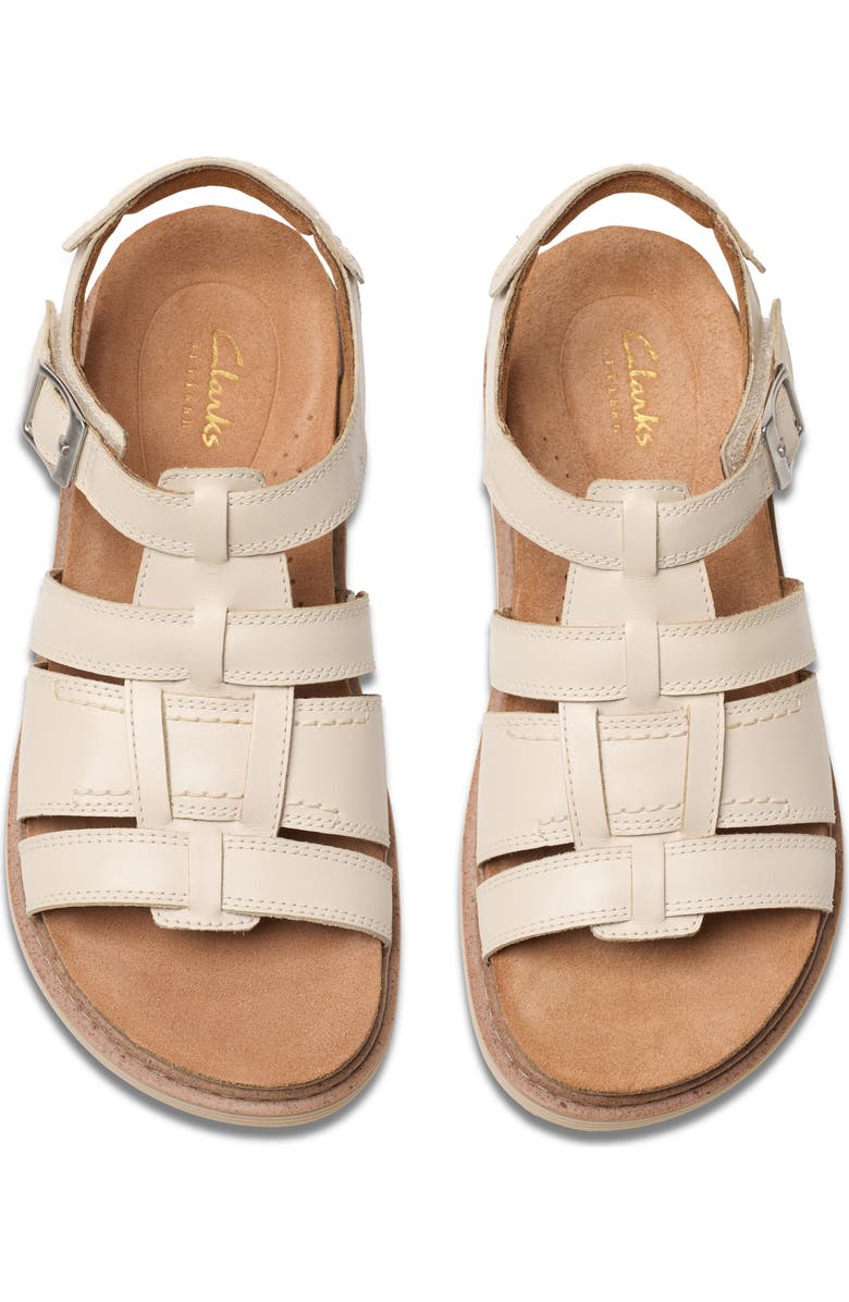 Clarks<sup>®</sup> Arwell Sun Cage Sandal, Alternate, color, Cream Leather