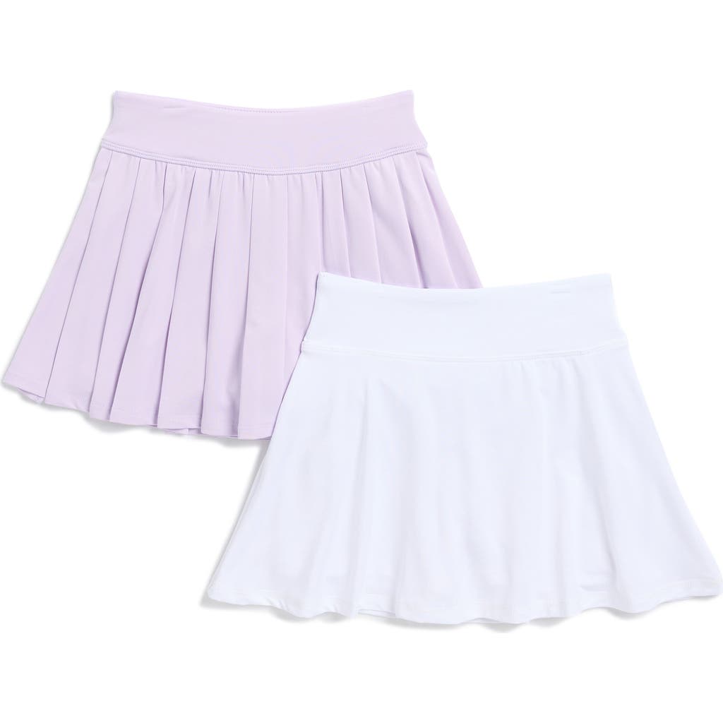 Shop 90 Degree By Reflex Kids' 2-pack Active Skort In Pastel Lilac/white