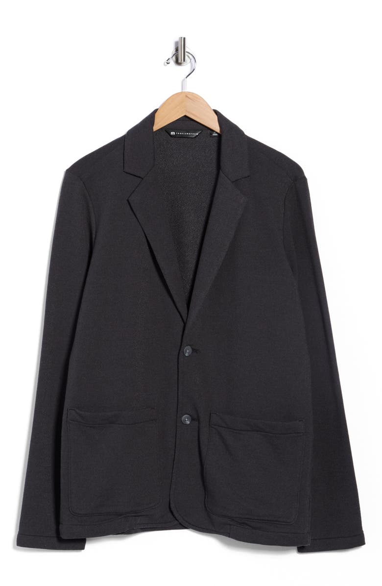 TravisMathew Counsman Stretch Knit Blazer, Main, color, Ebony